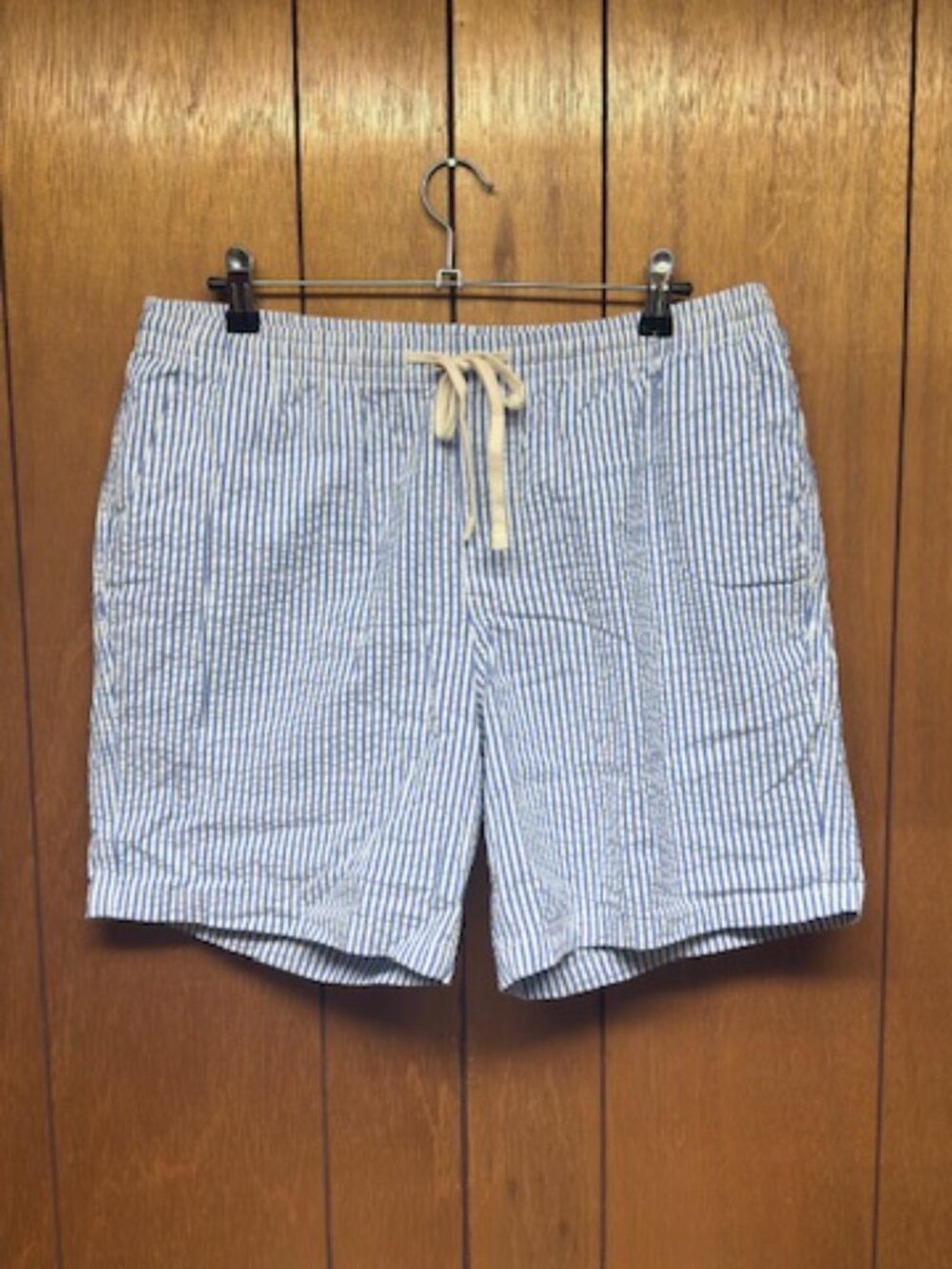 Lands End Men's 7" Seersucker Pull On Deck Short Medium